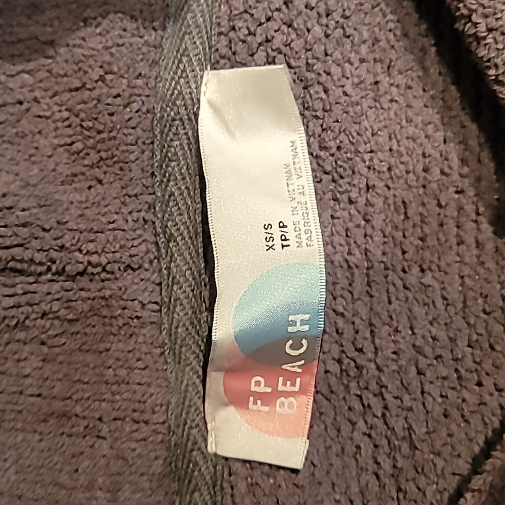 Free People Beach Cozy Taupe Hoodie OSFM - Picture 8 of 9